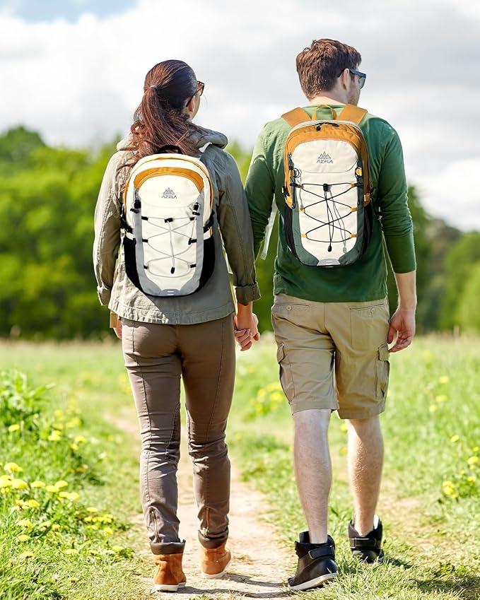 20L Small Waterproof Hiking Backpack with Chest Strap for Men Women, Lightweight Outdoor Daypack, Gray