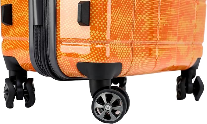 Spyder Matrix 3-Piece Hardside Luggage Set (20", 25", 29"), Durable Lightweight Hardshell Suitcases with 360° Spinner Wheels, Expandable for up to 15% More Space, TSA Approved Lock, Orange