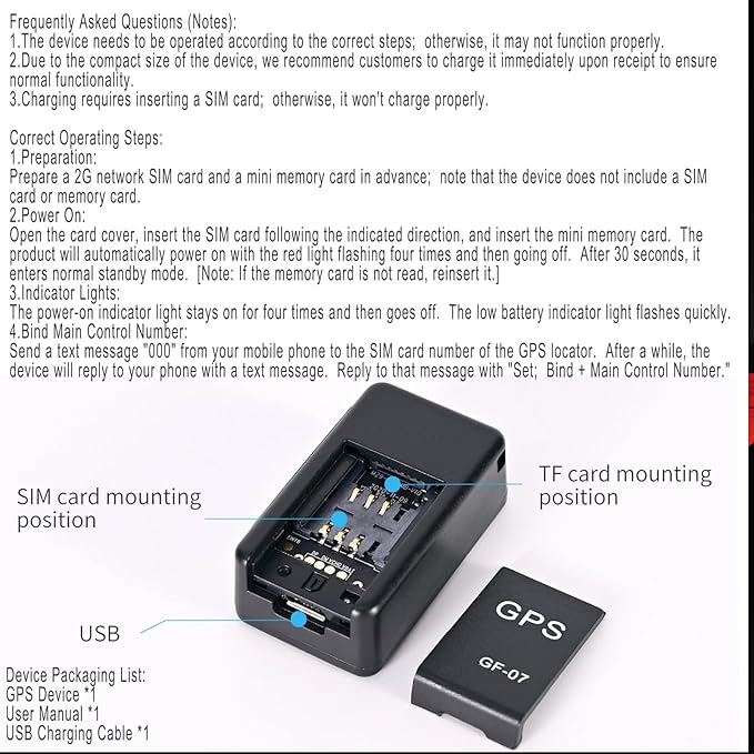 Mini GPS Tracker for Vehicles No Monthly Fee - Real-time Wireless Hidden GPS Trackers Device for Car with Smart Phone app