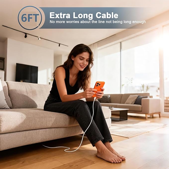 iPhone 17 16 15 Pro Max Charger Fast Charging, 40W USB C iPhone 17 16 15 Fast Charger Block with 6FT Type C to C Charging Cable Cord for iPhone 17/17 Pro Max/17 Pro/Air/16/16 Pro Max/15/15 Pro Max