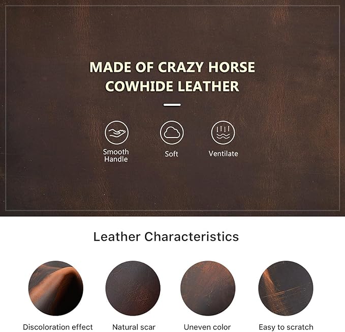 Top Grain Leather 14.2" Slim Laptop Sleeve Bag, Magnet Clasp Closure Design & 3 Pockets & AirTag Holder, Fully Handmade, Fits MacBook Pro/Air 14.2"/13.3"/Cellphone/Passport, Coffee 14.2 Inch