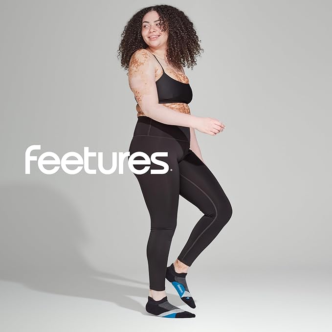 Feetures Elite Light Cushion No Show Tab Athletic Ankle Socks - Sport Sock with Targeted Compression