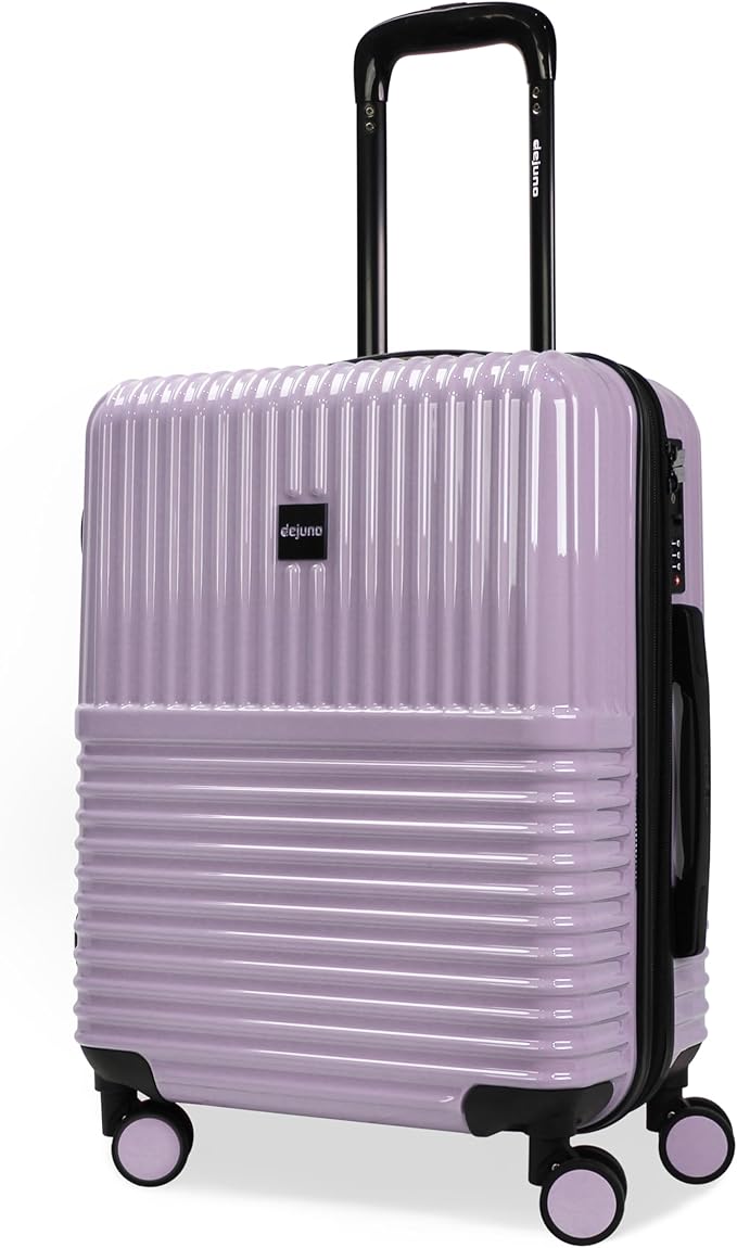 World Traveler Dejuno Tonal 20-Inch Carry-On Polycarbonate Lightweight Hardside Expandable Spinner Luggage Suitcase with TSA Lock - Lavender