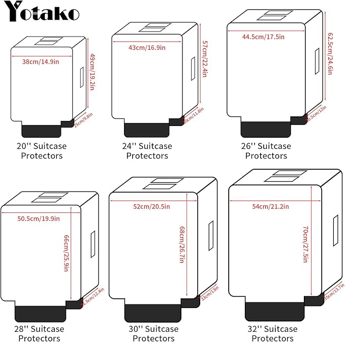 Yotako Clear PVC Suitcase Cover Protectors 32 Inch Luggage Cover for Wheeled Suitcase (32'') Gift