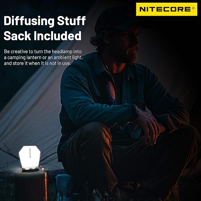 Nitecore HA23 UHE 600 Lumen MCT Outdoor Headlamp Multiple Color Temperatures Lightweight AAA Headlight Tag (Blue)