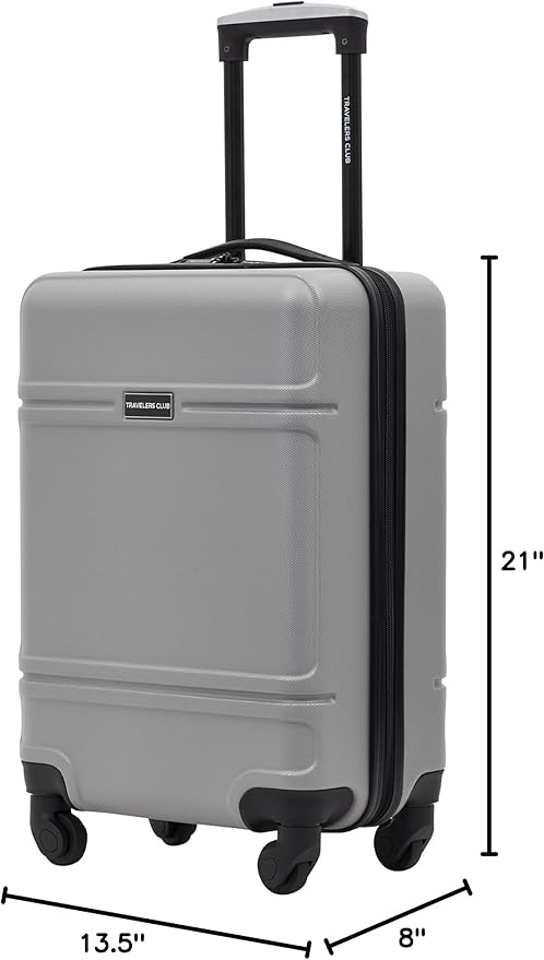 Travelers Club Skyline 20" Carry-On Spinner Luggage, Gray
