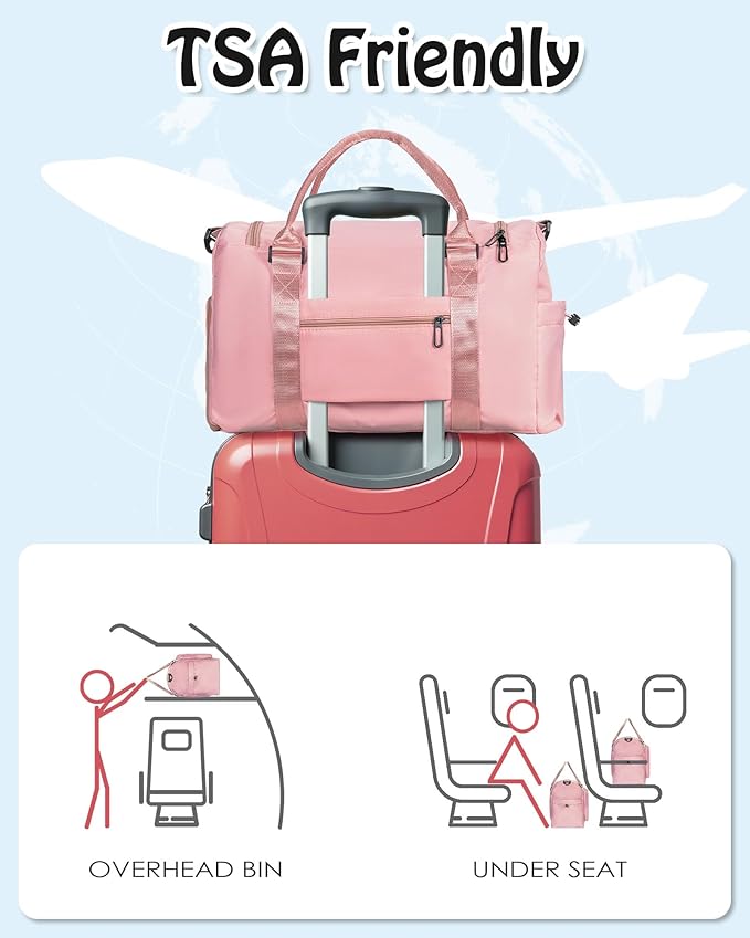 Teen Girl Gifts Trendy Stuff, Personalized Gifts, Initial Travel Duffle Bag, Personalized Weekender Bag,Monogram Overnight Bag, Trendy Stuff Gifts for Girls Friend Birthday Gift