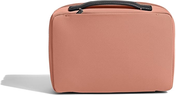 Away Small Toiletry Bag, Travel Essentials Organizer with Mesh and Clear Pockets, Waterproof, Easy to Clean, Compact Travel Pouch, Clay Pink