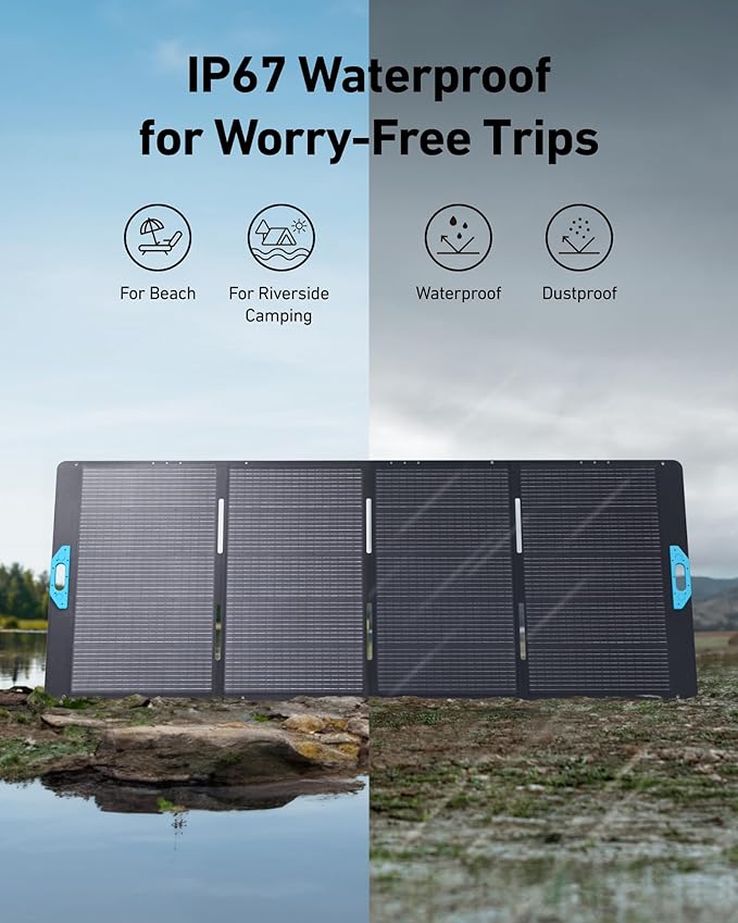 Anker SOLIX C1000 Portable Power Station with 400W Solar Panel, 1800W Solar Generator, 1056wh LFP (LiFePO4) Battery, 6 AC Outlets, Up to 2400W for Home, Power Outages, and Outdoor Camping
