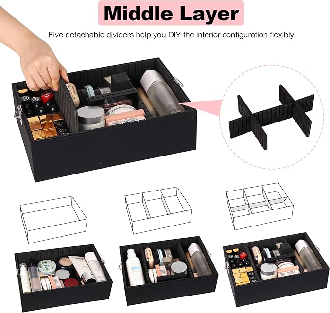 Rolling Makeup Case, Cosmetology Case on Wheels with Large Storage, Durable Design, Ideal Gift for Makeup Artists, Hairstylists, Nail Techs, Portable Beauty Organizer for Travel or Salon Use, Pink