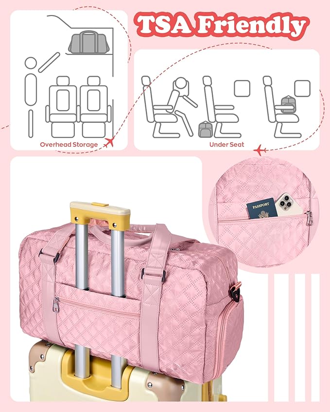 Duffel Bag, Girls Gift Bag Teens, Initial Travel Duffel Bag, Personalized Weekender Bag, Monogram Overnight Bag Gift for Grandmother,Tween Girls Gifts Daughter Gifts Niece Gifts, Mothers Gifts