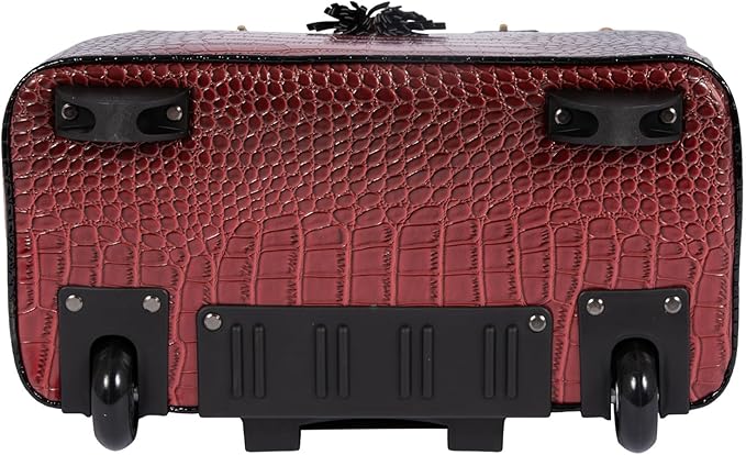 JKM & Company Rolling Laptop Bag for Women | Designer Wheeled Briefcase | Fits 13-17" Laptops | Office Travel Computer Case