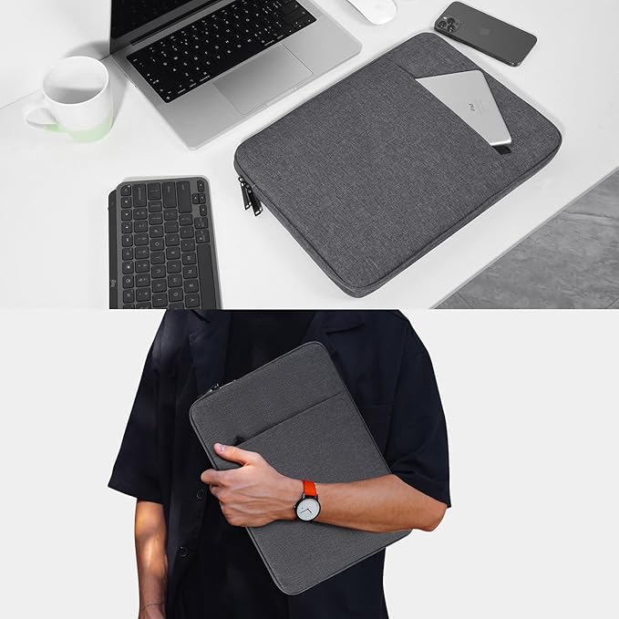 14 inch Laptop Sleeve Case for Lenovo ideapad 14, HP Pavilion x360/EliteBook/ProBook 14/Chromebook 14, DELL XPS 15, Latitude 5420 7420, ASUS Vivobook 14, Waterproof Computer Sleeve 14" Laptop Bag