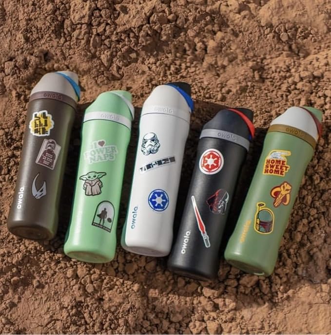 Owala Star Wars FreeSip Insulated Stainless Steel Water Bottle with Straw for Sports and Travel, BPA-Free, 24-Ounce, Stormtrooper