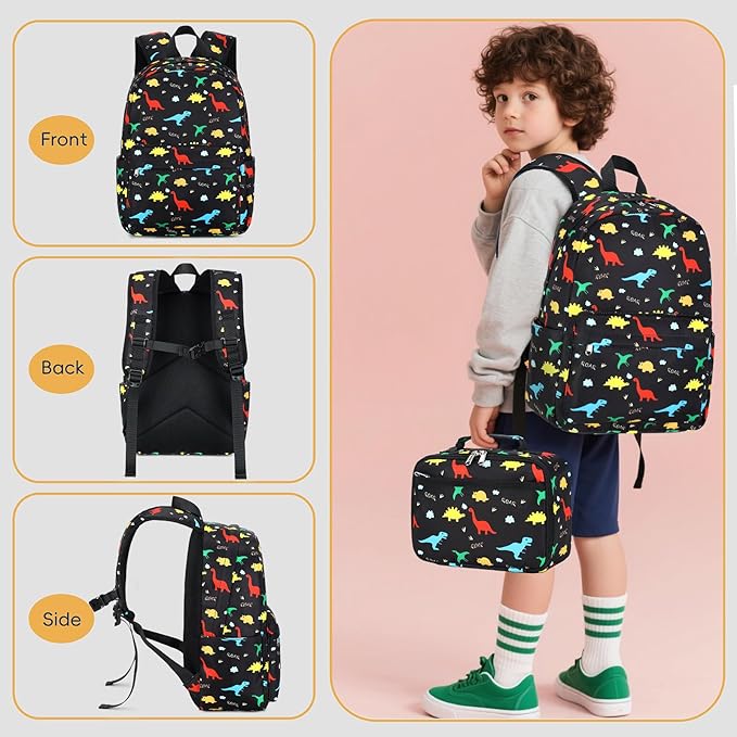 CAMTOP Backpack for Kids, Boys Girls Preschool Backpacks with Lunch Box Toddler Kindergarten School Bookbag Set