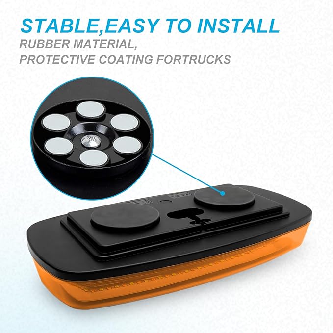 Agrieyes APP Control Mini Strobe Light Bar Rechargeable, Magnetic LED Beacon Light Wireless