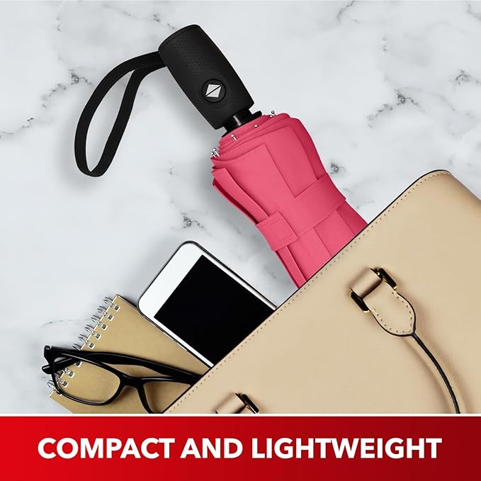 REPEL Windproof Travel Umbrella - Compact & Withstands Winds up to 85MPH , Strongest Premium Auto Folding Umbrella for Rain and Sun - Durable, Light & Portable for Women & Men , Fits Backpack & Cars