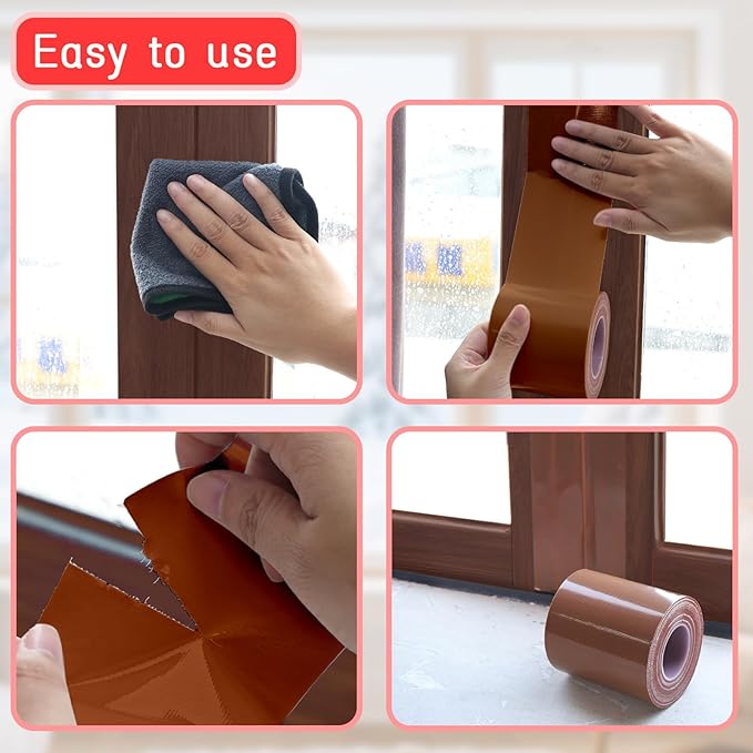 Birllaid Window Weather Sealing Tape, Window AC Insulation Air Conditioner Seal Tape, Waterproof Blocker for Cold Heat Air, Windproof, No Residue Strong adheisve 3 Inch x 65 FT