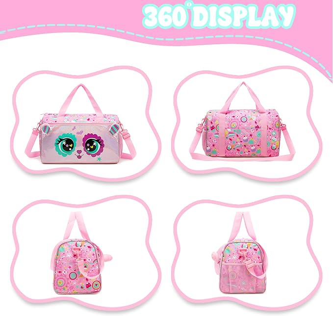 Kids Luggage with Wheels Suitcases Travel Softside Suitcases 16" Carry on Suitcase with Duffle Bag Luggage Sets Airline Approved