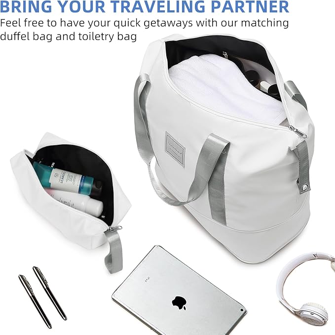 LARVENDER Luggage Sets 5 Piece, PP Hardshell Suitcase Set, Carry on Luggage Set, Expandable Travel Luggage Set with TSA Lock, Large Suitcase with Spinner Wheels for Women Men(WHITE/20/24/28/DB/TB)