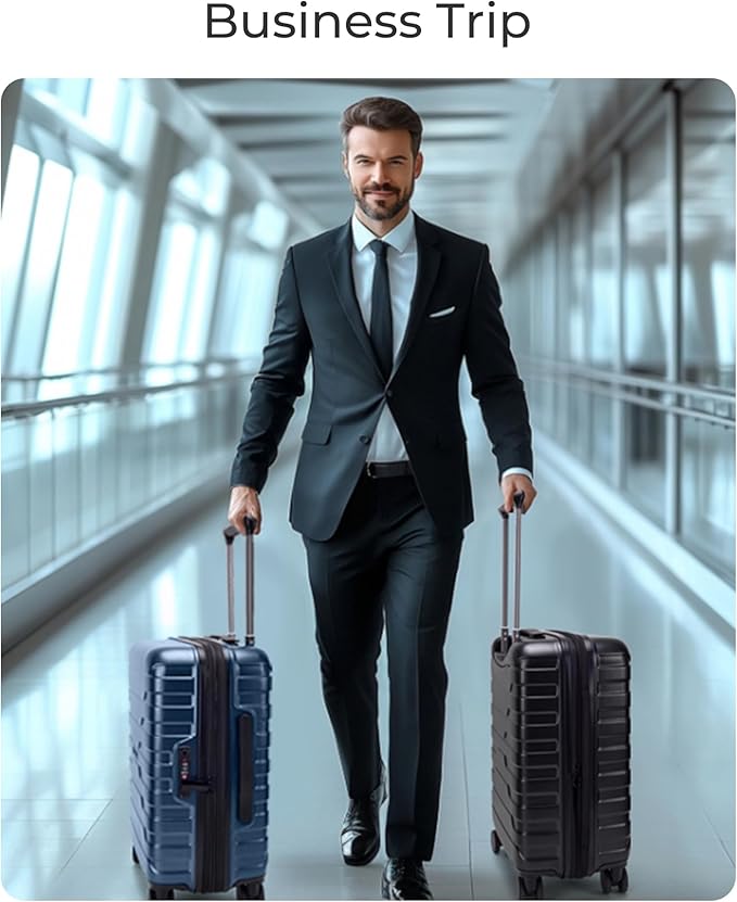 BAGSMART Carry On Luggage 22x14x9 Airline Approved with Spinner Wheels,Lightweight 20 Inch Luggage with TSA Lock,Expandable Hard Shell Carry On Suitcases for Men Women,Pine Green