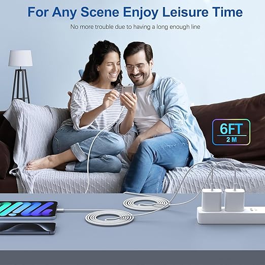 iPhone 17 16 Charger,2Pack USB C Wall Charger Block Chargers Fast Charging with 10FT USBC to C Woven Cable for iPhone 17/17 Pro/17 Pro Max/17 Air/iPhone 16/16 Plus/16 Pro Max/16E/15/15 Pro,iPad Pro
