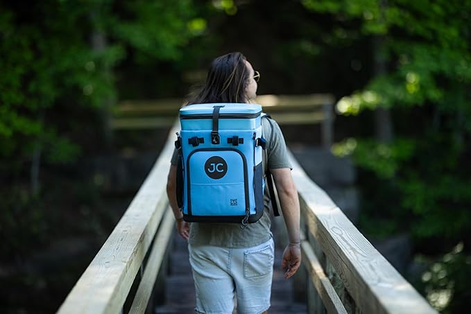 Convertible Cooler Backpack with Dry Storage by JustinCASE | Waterproof Travel Cooler Bag for Drinks, Clothes & Trips