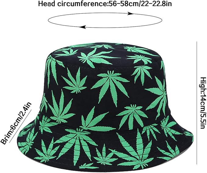 XYIYI Cute Bucket Hat Beach Fisherman Hats for Women, Reversible Double-Side-Wear