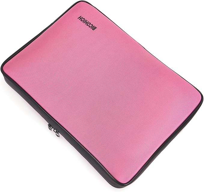 Portable Document Bag, Important Document Organizer, Storage Pouch File Folder for Important Papers, Emergency Binder, Birth Certificates, Social Security Cards, Passports, Photos (Pink)