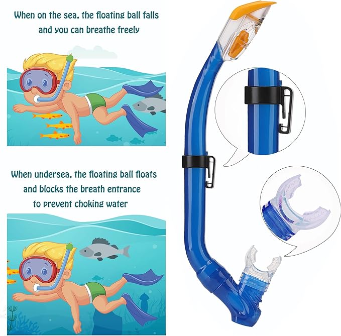 Snorkeling Gear for Adults with Fins Scuba Diving Gear Adult Professional Travel Snorkel Sets with Flippers,Anti-Fog Anti-Leak Diving Mask