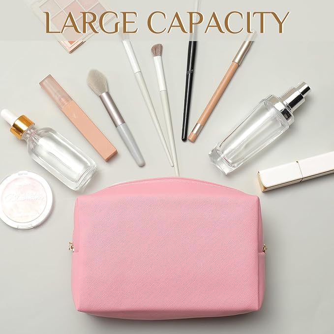 Cunno 100 Pcs Makeup Bags Bulk PU Leather Cosmetic Pouch Christmas Small Pouch Bag DIY Toiletry Bags Preppy Aesthetic Travel Storage Organizer for Women Travel Christmas Party Gift(Pastel)