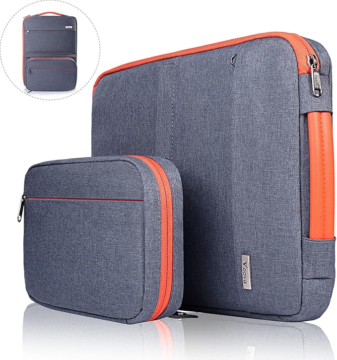 Voova Laptop Sleeve Case 13 14 Inch Compatible with MacBook Air 13 M2/M3/M4, MacBook Pro 13/14,13.5”Surface Laptop 4/5,Chromebook 14,2 in 1 Waterproof Computer Bag with Detachable Accessory Pouch