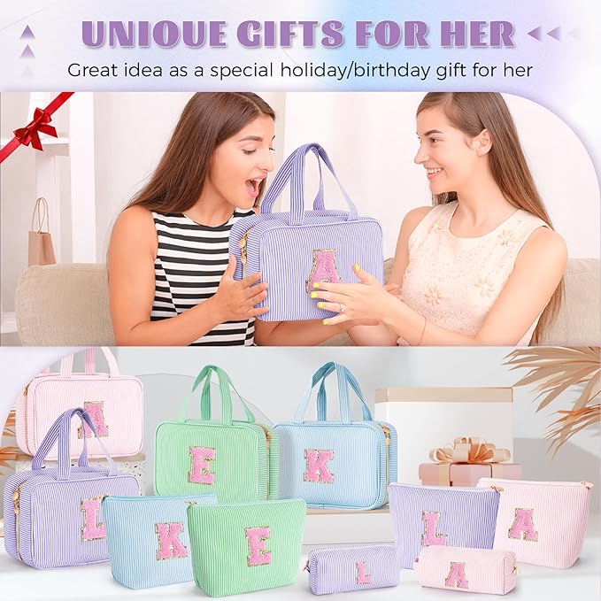 Retirement Travel Gifts for Teacher Toiletry Makeup Organizer Bag | Teacher Appreciation Gifts,Birthday Gifts | Gifts for Women 2025 - Lavender R