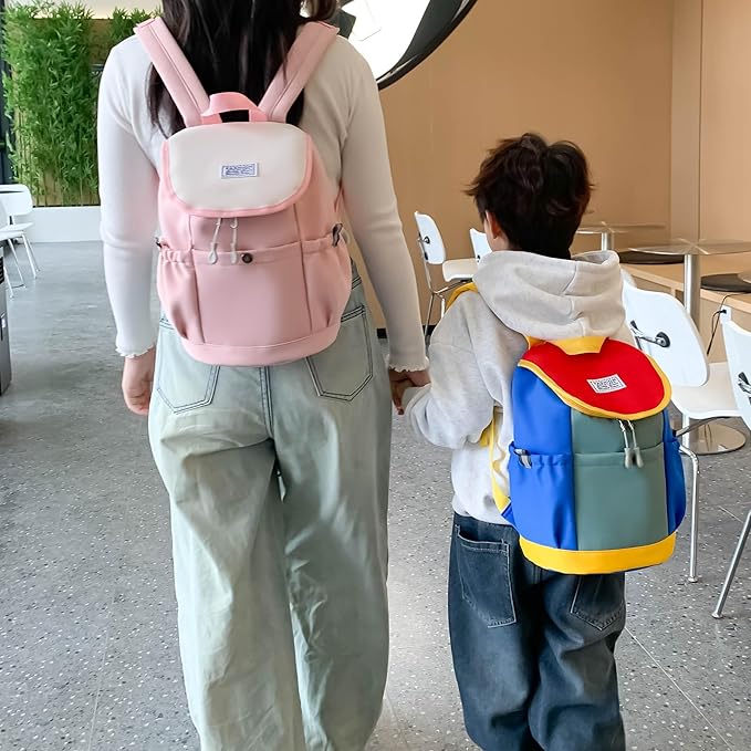 Toddler Backpack for Boys and Girls Age 3+, Lightweight Small Kids School Bag for Kindergarten, Daycare, Travel (Red)