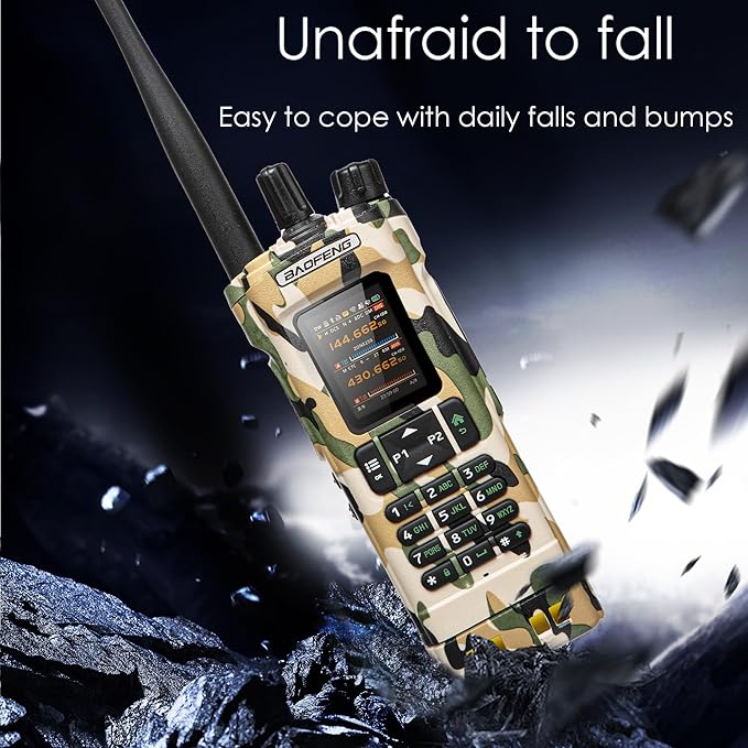 BAOFENG DM32 DMR 10W Long Range Walkie Talkie | Dual Band VHF/UHF | GPS & USB-C Rechargeable | Two Way Radio for Outdoor Hunting Emergency