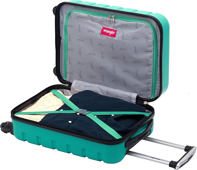 Wrangler 20" Spinner Carry-On Luggage, Teal