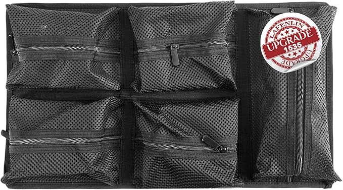 UPGRADED LAFENLIN Lid Organizer for Pelican 1535 Case, 5 Mesh Pockets Storage Organizer, Fits Camera Cases, Diving Dry Boxes, Hard Cases & Toolboxes, Includes Screws & Velcro, Durable, Thickening Mesh