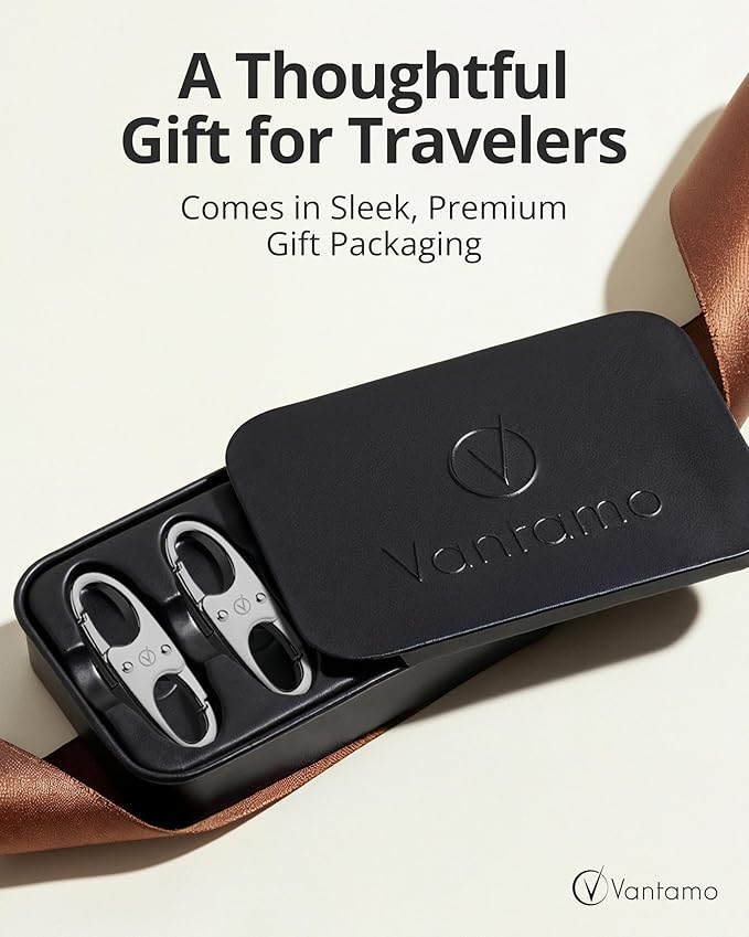 Vantamo Premium 4 Zipper Clips Anti Theft for Backpack, Luggage & Purse, Pull Replacement Zipper Locks, Purse Clip for Travel
