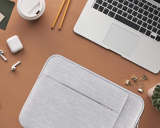 Lacdo Tablet Sleeve Case for 13 inch New iPad Pro M5 M4 2025-2024, 13 inch New iPad Air M3 M2 2025-2024, 12.9" iPad Pro 6 5 4 3 with Magic Keyboard and Smart Keyboard Folio, Tablet Bag, Gray