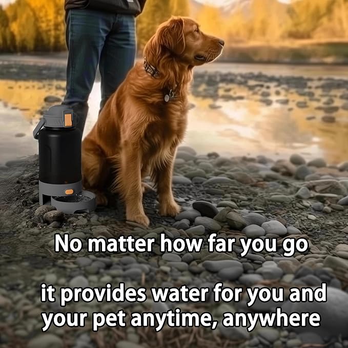 50oz Leakproof Dog Water Bottle for Hiking & Camping with Pet Sharing Technology - Dual Hydration Zones, Portable Dog Water Bottle, Travel Accessories for Humans and Pets, BPA Free, Pink