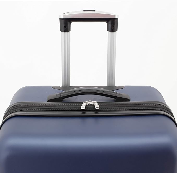 Wrangler Smart Luggage Set with Cup Holder and USB Port, Navy Blue, 3 Piece