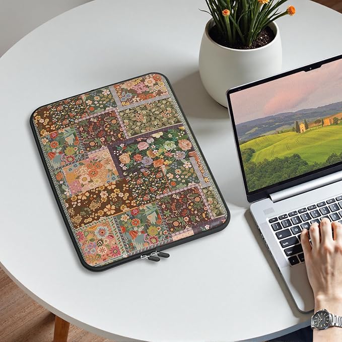 iCasso Laptop Sleeve 15.6 inch, Compatible with MacBook Air 15 inch, Cute Shockproof Laptop Case 15.6'', Slim Protective Travel Carrying Case for MacBook Pro 16, Lenovo Dell Asus HP, Brown