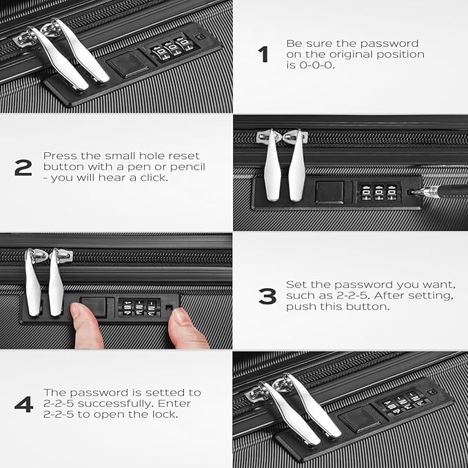 Luggage Sets 2 Piece, 20 Inch 28 Inch ABS Hardshell Suitcase Set with Spinner Wheels, Carry On and Checked Luggage for Women and 6 Piece Travel Organize Bags