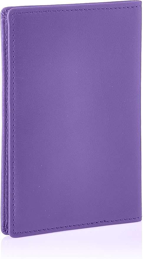 Royce Leather Rfid Blocking Passport Travel Document Organizer In Genuine Leather Packing Organizer, Purple 2