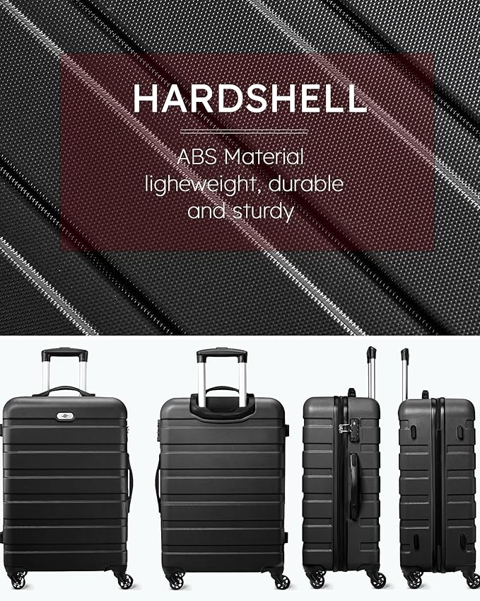 Suitour Luggage Sets 2 Piece with Spinner Wheels,Hard Shell 20 Carry on Suitcase and 28 inch Luggage with Spinner Wheels Suitcase Set with TSA Lock(20in/28in)
