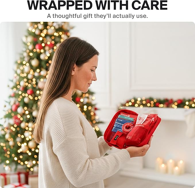 Small First Aid Kit for Car, Travel & Home - Emergency Kit for Hiking, Camping, Backpacking and Outdoors - Includes Zip Stitch Wound Closure Strips