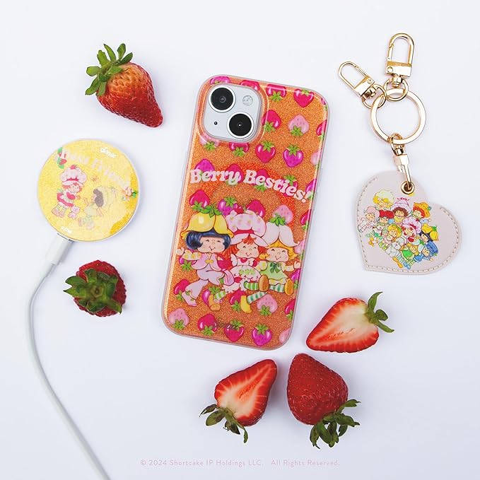 Sonix Keychain Case Compatible with Apple AirTag | Protective AirTag Cover Keychain | Strawberry Shortcake Berry Besties