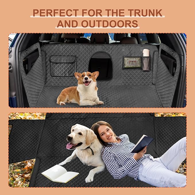 Dog Car Seat Cover – 100% Waterproof Hammock Protector, Heavy Duty 900D Oxford, Scratch-Resistant, Nonslip, Soft and Durable Back Seat Cover for Cars, Trucks & SUVs