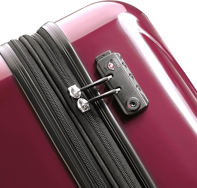 DELSEY PARIS Helium Aero Hardside Expandable Luggage with Spinner Wheels Carry-On Luggage, Peony Pink, Carry-On 21 Inch
