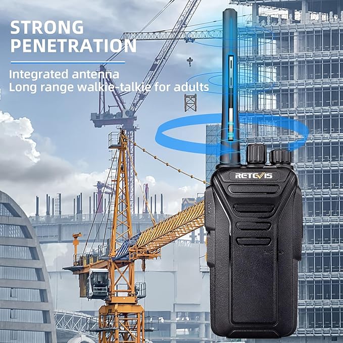 Retevis RT27 Walkie Talkies for Adults Long Range,2 Way Radio Rechargeable,VOX HandsFree,Heavy Duty,Portable FRS Two-way Radios for Commercial Retail Restaurant School(5 Pack)